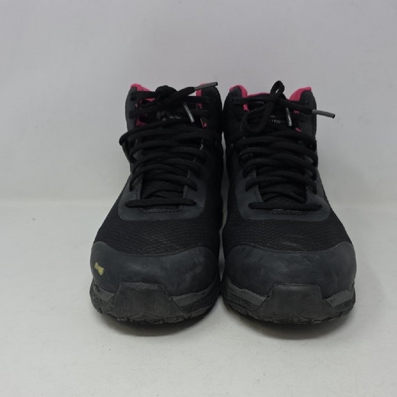 Timberland Pro Women's Black and Pink Steel Toe  Boots Size 7.5 - Picture 2 of 6